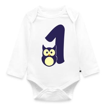 I'm already 1 - Organic Longsleeve Baby Bodysuit - white - Front