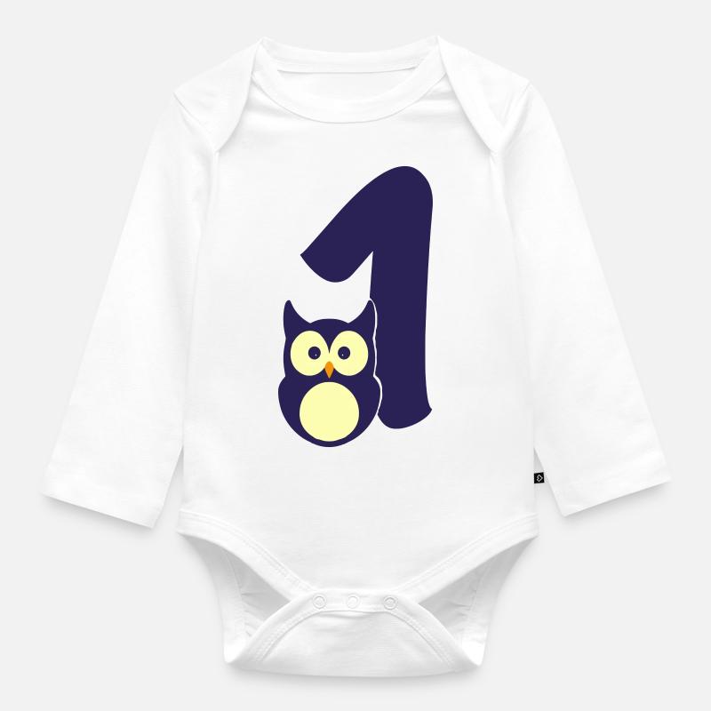 Ich bin schon 1 - Baby Bio-Langarm-Body - Weiß