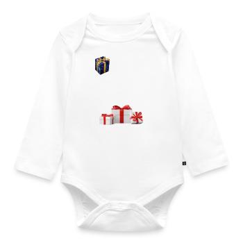 Joyeux anniversaire à vous - avec des cadeaux - Body Bébé bio manches longues - blanc - Devant
