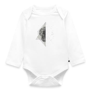 Orang Polygon - Baby Bio-Langarm-Body - Weiß - Vorne