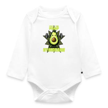Gymocado - l’avocat actif - Body Bébé bio manches longues - blanc - Devant