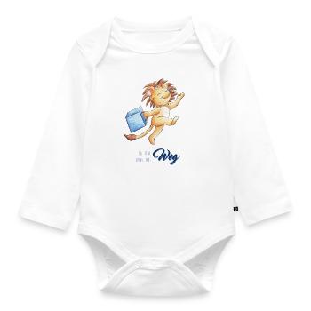 Ich bin dann mal weg - Baby Bio-Langarm-Body - Weiß - Vorne