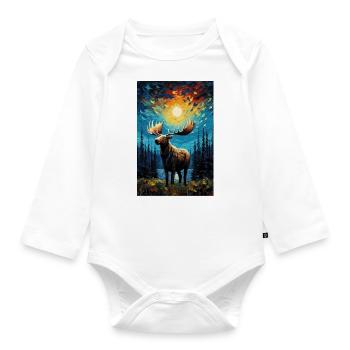 Elk - Organic Longsleeve Baby Bodysuit - white - Front