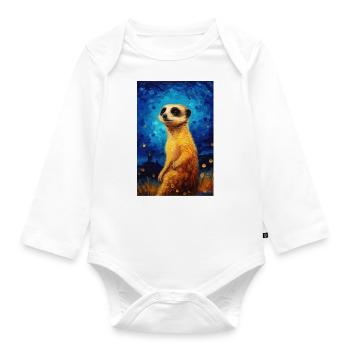 Suricate - Body Bébé bio manches longues - blanc - Devant