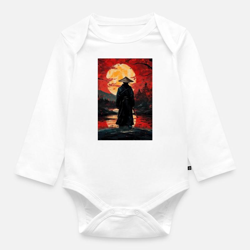 Samurai - Baby Bio-Langarm-Body - Weiß