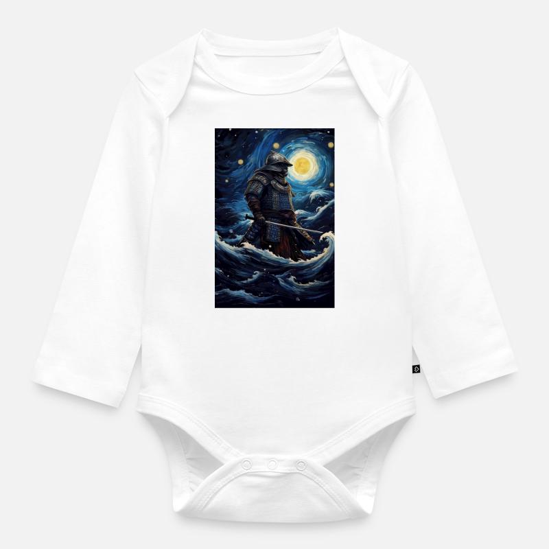 Samurai - Baby Bio-Langarm-Body - Weiß