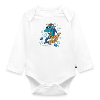 Funky Fish - Baby Bio-Langarm-Body - Weiß - Vorne