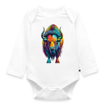 Bison - Baby Bio-Langarm-Body - Weiß - Vorne