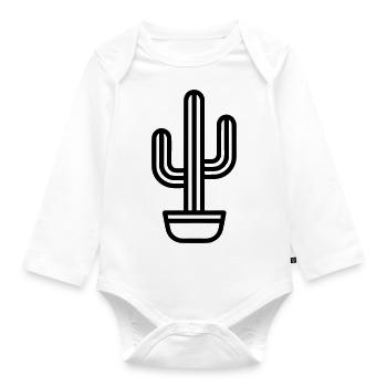 Cactus - Body Bébé bio manches longues - blanc - Devant