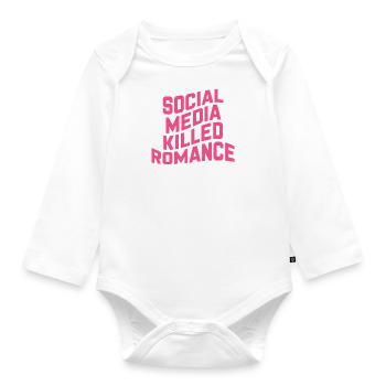 Social Media Killed Romance - Organic Longsleeve Baby Bodysuit - white - Front