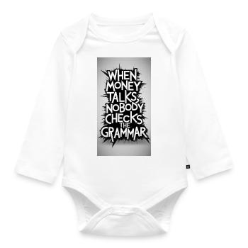 IMG 8786 - Organic Longsleeve Baby Bodysuit - white - Front
