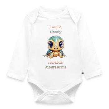 Kawaii turtle - Body Bébé bio manches longues - blanc - Devant