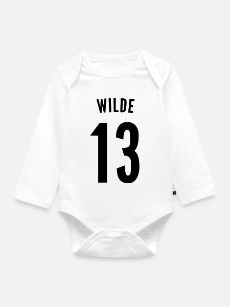 Wilde 13, 2014 Müller, Fußball, Nationalelf - Baby Bio-Langarm-Body - Weiß