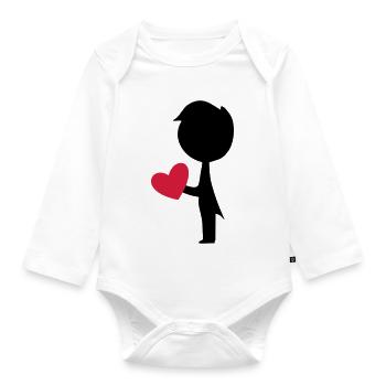 groom - Organic Longsleeve Baby Bodysuit - white - Front