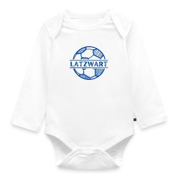 Latzwart- Baby Groundskeeper, Football, Boy, Girl - Organic Longsleeve Baby Bodysuit - white - Front