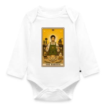 Barista | Coffee Profession Tarot - Organic Longsleeve Baby Bodysuit - white - Front