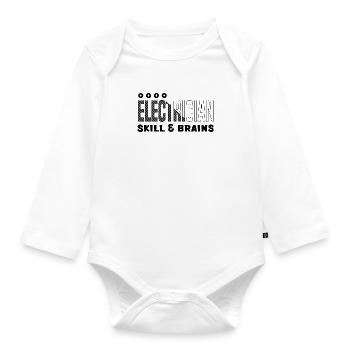 Compétences d'électricien Circuits de tension - Body Bébé bio manches longues - blanc - Devant