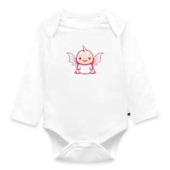 Axolotl rencontre Dino - Imaginative Wings - Body Bébé bio manches longues - blanc - Devant