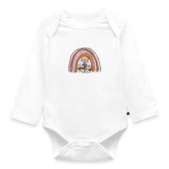 Pastell Wüste Regenbogen - Baby Bio-Langarm-Body - Weiß - Vorne