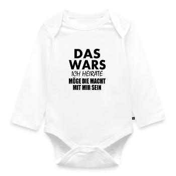 Das wars ich heirate - Baby Bio-Langarm-Body - Weiß - Vorne