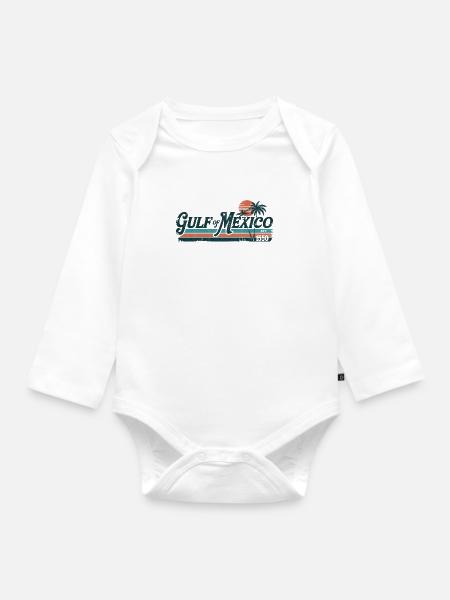 Gulf Of Mexico - Baby Bio-Langarm-Body - Weiß