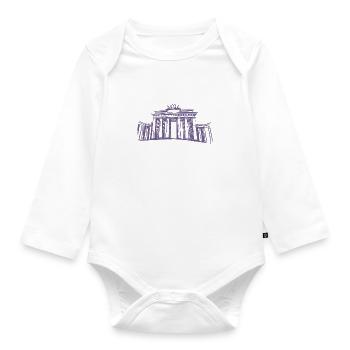 Berlin Brandenburger Tor - Baby Bio-Langarm-Body - Weiß - Vorne