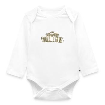 Berlin Brandenburger Tor - Baby Bio-Langarm-Body - Weiß - Vorne