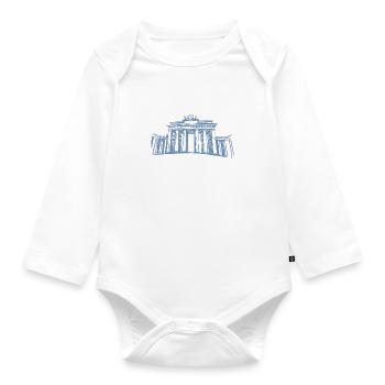 Berlin Brandenburger Tor - Baby Bio-Langarm-Body - Weiß - Vorne