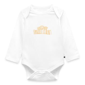Berlin Brandenburger Tor - Baby Bio-Langarm-Body - Weiß - Vorne