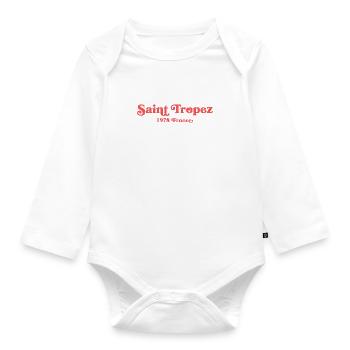 Saint Tropez - France - Côte d ́Azur 1978 - Organic Longsleeve Baby Bodysuit - white - Front
