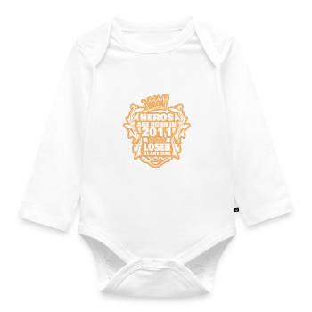 2011 - Organic Longsleeve Baby Bodysuit - white - Front