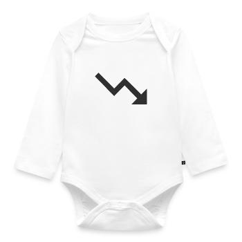 Trend down | Black | gift idea - Organic Longsleeve Baby Bodysuit - white - Front