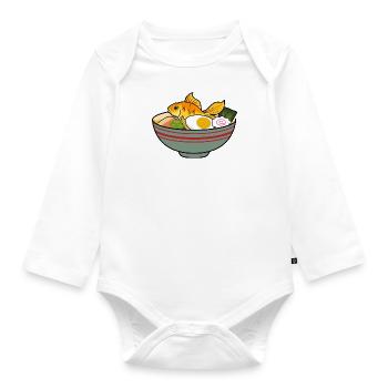 Goldfish in Ramen Noodles Ironic Japanese Food - Organic Longsleeve Baby Bodysuit - white - Front