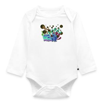 Récifs coralliens colorés, océan, plongée avec - Body Bébé bio manches longues - blanc - Devant