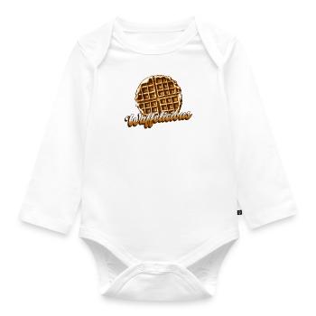 Waffle-Licious Funny Quote Waffle Gourmet - Body Bébé bio manches longues - blanc - Devant