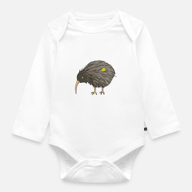 Kiwi bio - Body Bébé bio manches longues - blanc