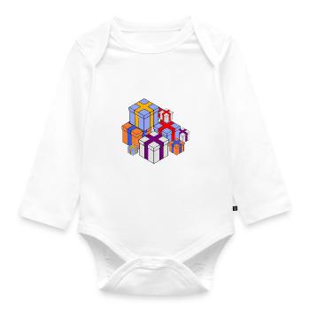 Geschenke - Baby Bio-Langarm-Body - Weiß - Vorne