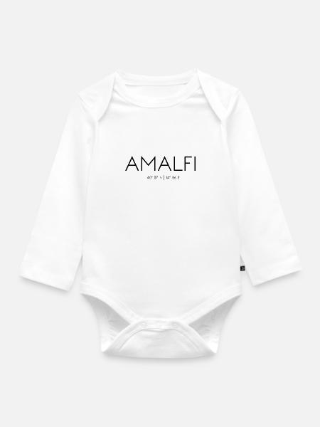 Amalfi, Italien, Salerno, Kampanien, Mittelmeer - Baby Bio-Langarm-Body - Weiß