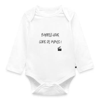 Barrez-vous cons de mimes ! La cité de la peur - Body Bébé bio manches longues - blanc - Devant