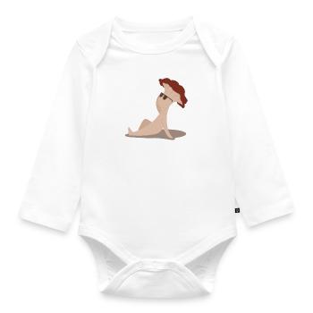 Sonnenbaden - Baby Bio-Langarm-Body - Weiß - Vorne
