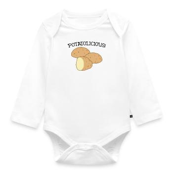 Kartoffeln: Gesundes Essen, Hobbykoch, Gemüse - Baby Bio-Langarm-Body - Weiß - Vorne