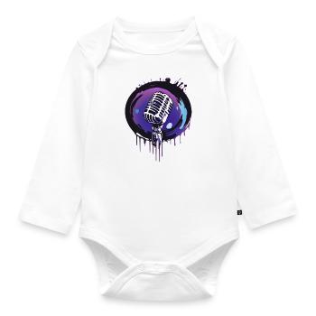 Microphone - Organic Longsleeve Baby Bodysuit - white - Front