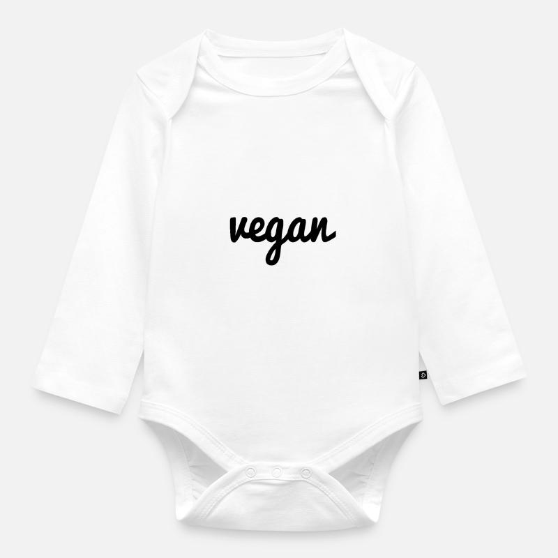 vegan - Baby Bio-Langarm-Body - Weiß