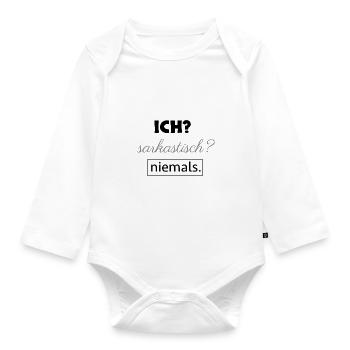 sarkasmus - Baby Bio-Langarm-Body - Weiß - Vorne