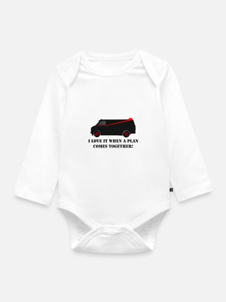 A Team - Baby Bio-Langarm-Body - Weiß
