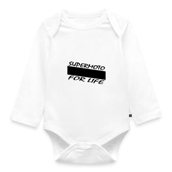 Supermoto - Baby Bio-Langarm-Body - Weiß - Vorne