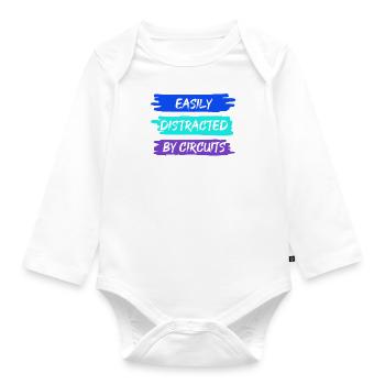 Elektroarbeiter-Schaltkreise, Spannung für - Baby Bio-Langarm-Body - Weiß - Vorne