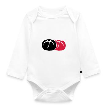 2 Broetchen 3farbig - Baby Bio-Langarm-Body - Weiß - Vorne