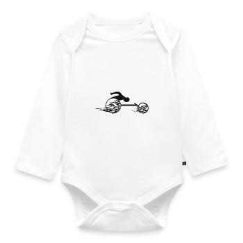 Fauteuil roulant - Body Bébé bio manches longues - blanc - Devant