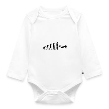 Evolution Rugby - Try - Organic Longsleeve Baby Bodysuit - white - Front